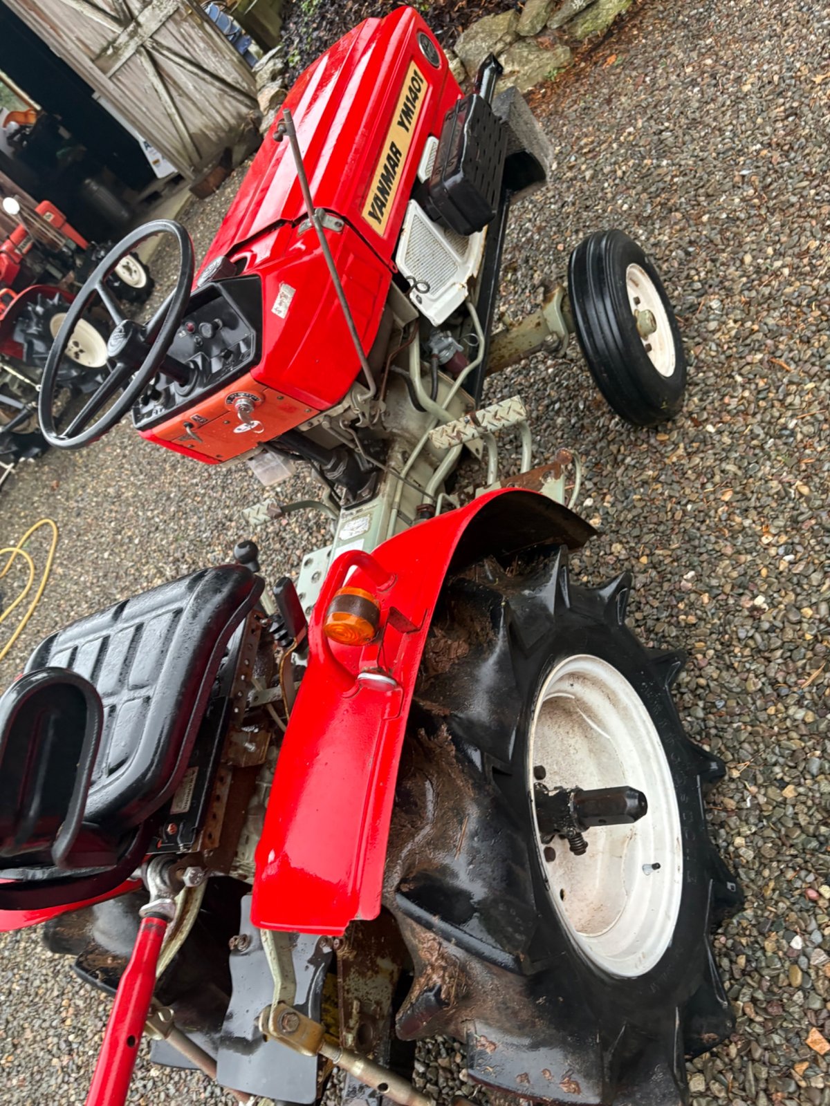 Yanmar 14HP compact tractor c/w flail mower & link box — photo 2 of 9